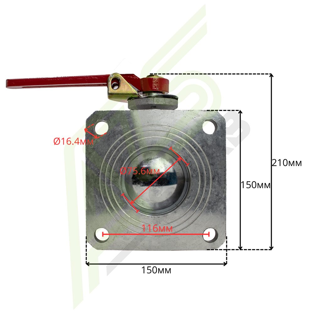 Кран DN80 (под БРС camlock)